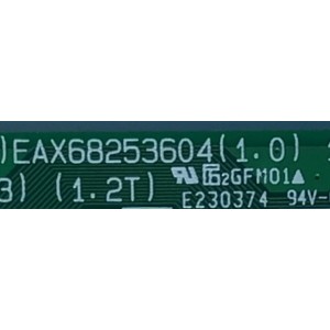 KIT DE TARJETAS PARA TV LG / NUMERO DE PARTE MAIN EBT66197503 / EAX68253604(1.0) / NUMERO DE PARTE FUENTE EAY64908601 / LGP75T-18U1 / 64908601 / PANEL NC750DQE-ABGR3 / MODELO 75UM6970PUB.BUSGLOR / 75UM6970PUB